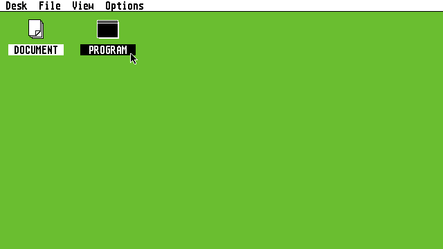 A forgotten OS desktop without scanlines